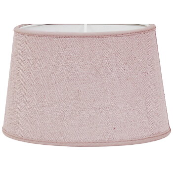 Lampskärm Oval Herringbone Soft Pink