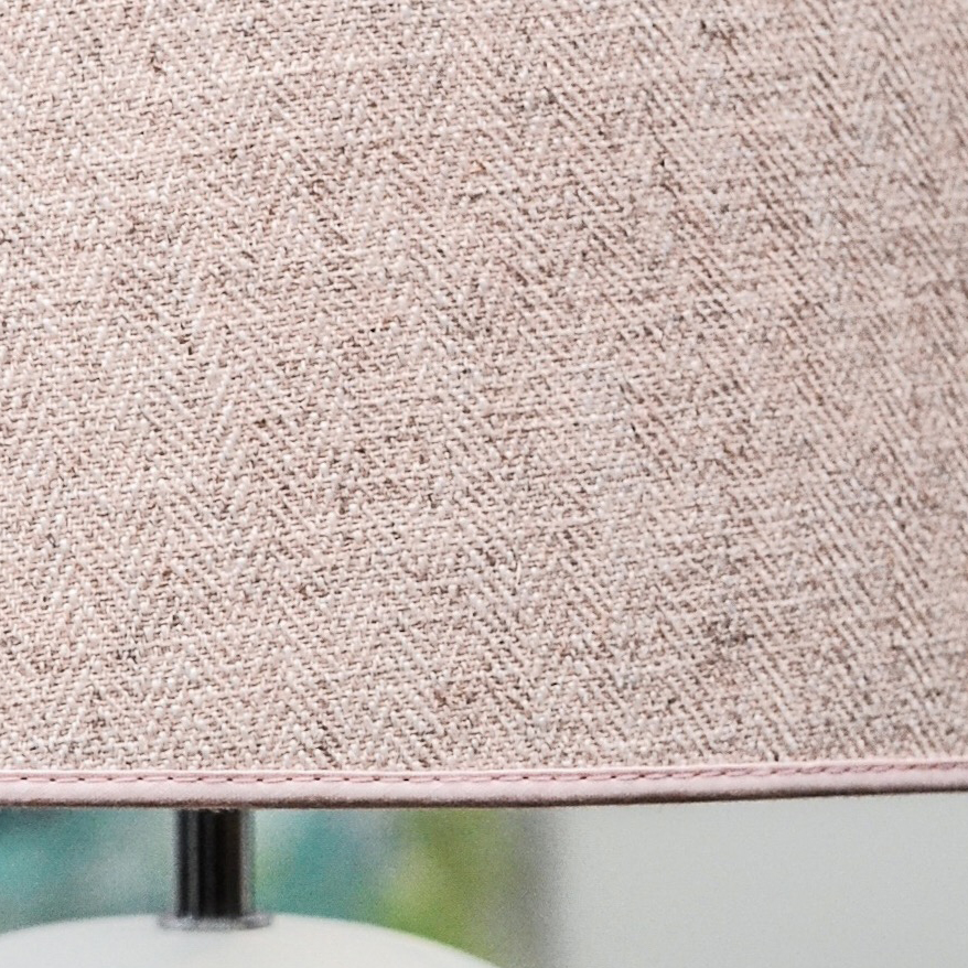 Lampskärm Oval Herringbone Soft Pink - 2
