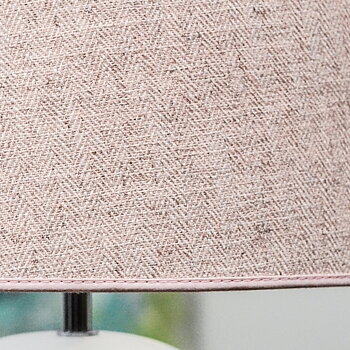 Lampskärm Oval Herringbone Soft Pink