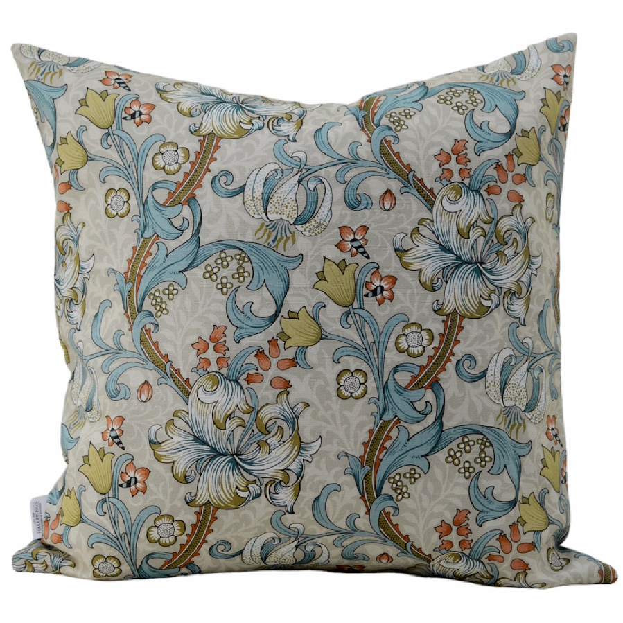 Kuddfodral Golden Lily Teal - William Morris