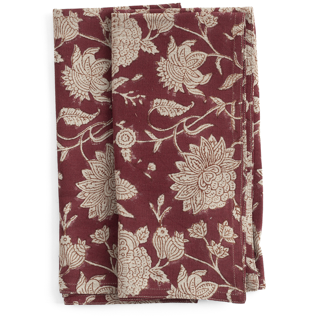 Linneservetter Indian Rose Red - 2-pack