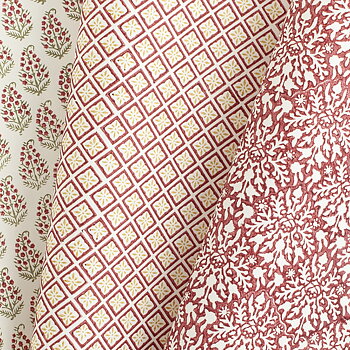 Presentpapper 3 ark Mixed Print Red