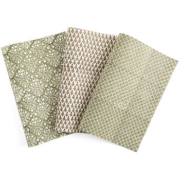 Presentpapper 3 ark Mixed Print Green
