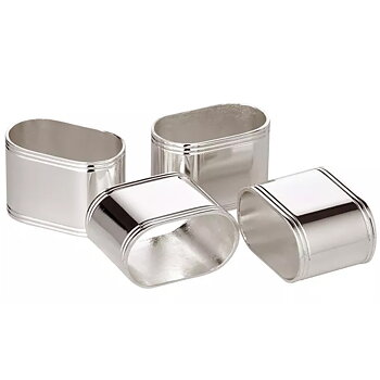 4 st. servettringar, silverpläterade