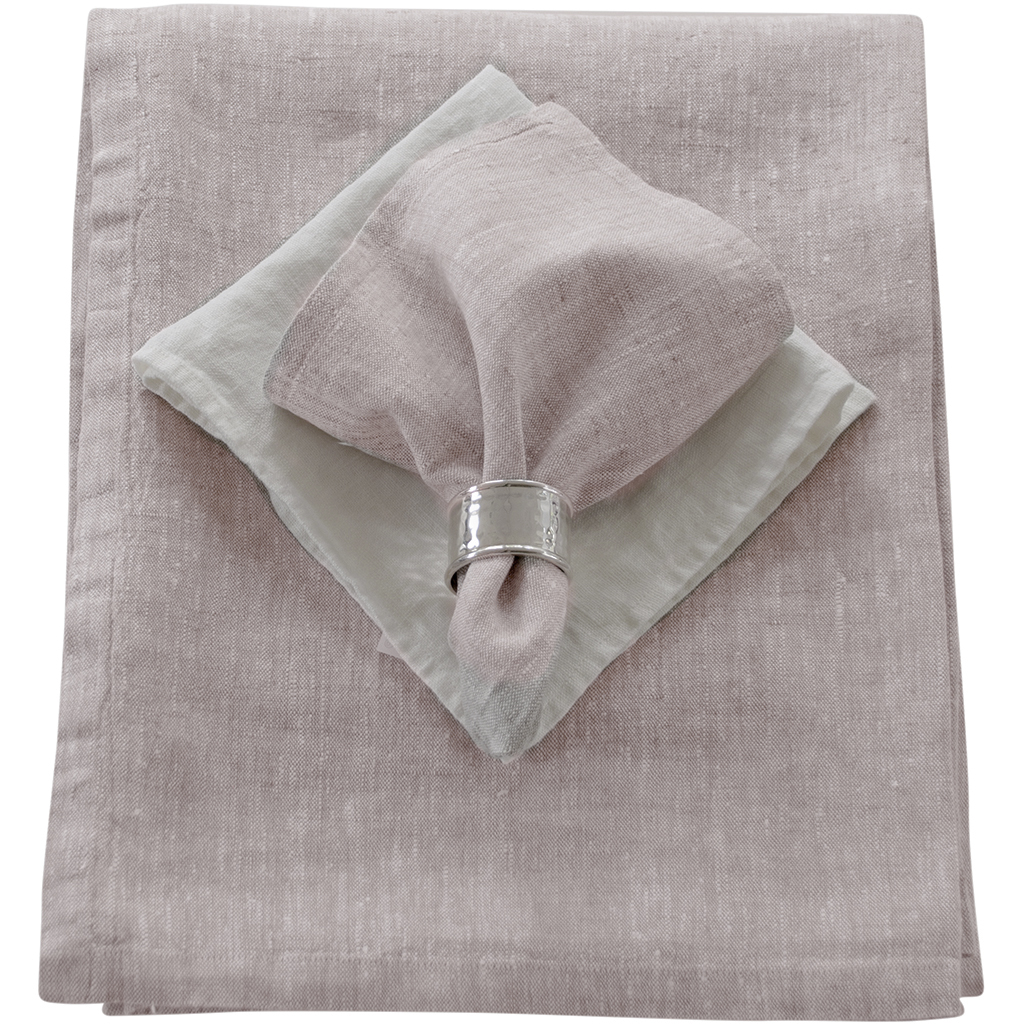 Linneservetter 2-pack Riviera Soft Pink - 4