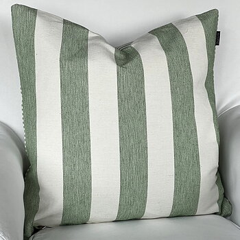 Kuddfodral Oxford Stripes Grass Green