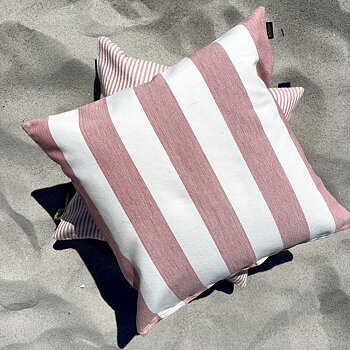 Kuddfodral Oxford Stripes Coral Red