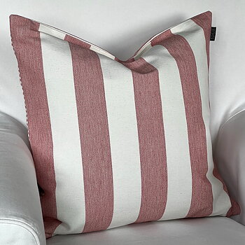 Kuddfodral Oxford Stripes Coral Red