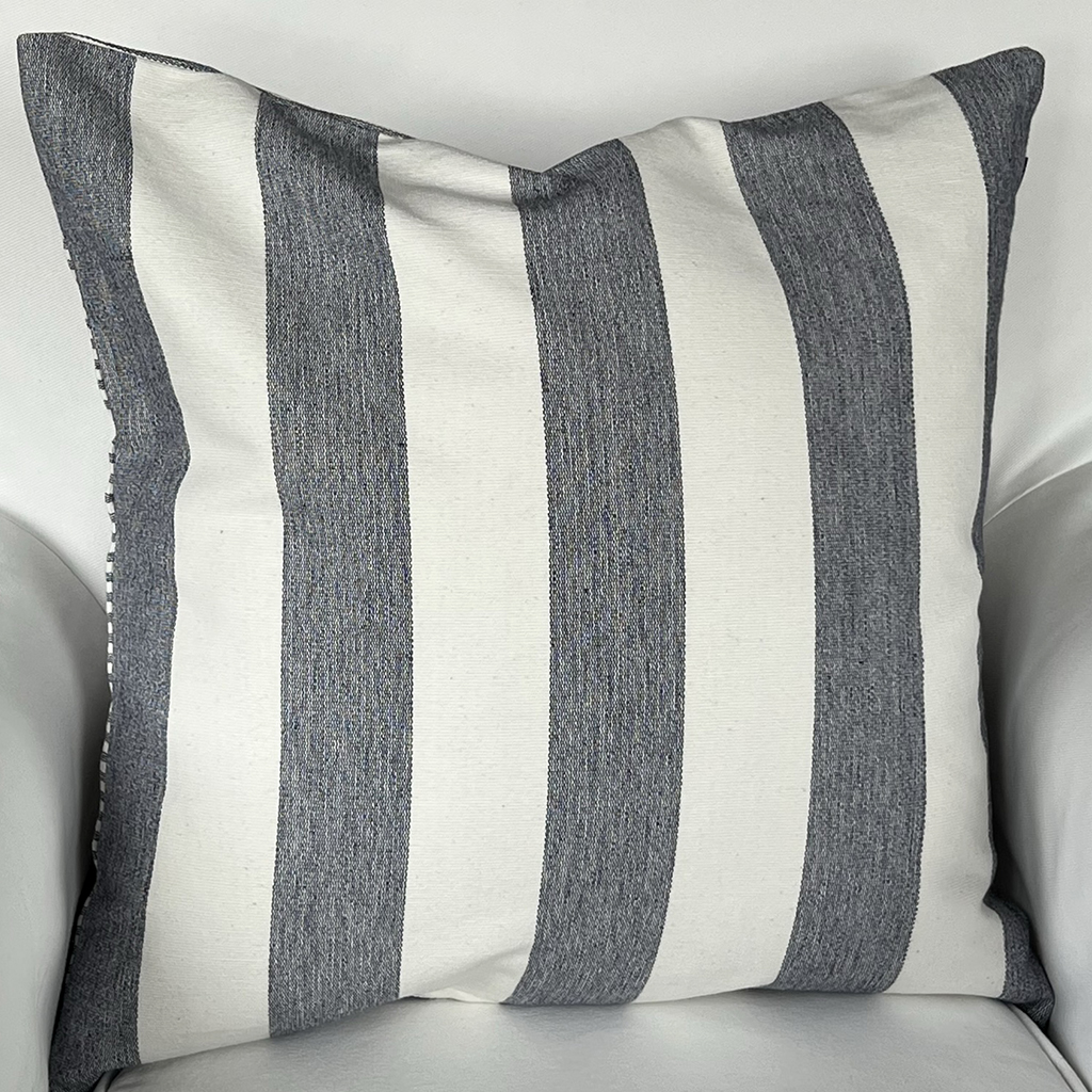 Kuddfodral Oxford Stripes Indigo Blue