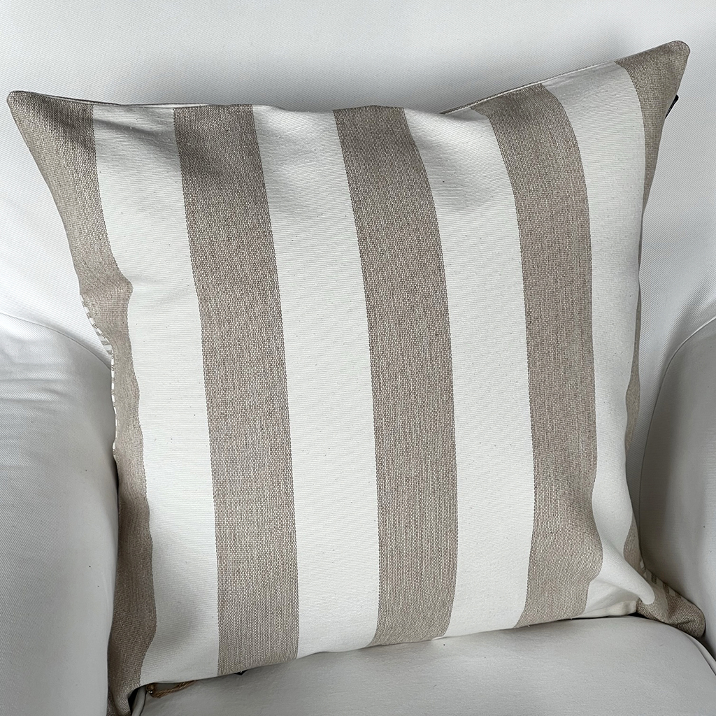 Kuddfodral Oxford Stripes Sand Beige