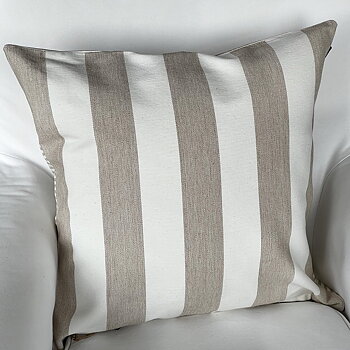 Kuddfodral Oxford Stripes Sand Beige