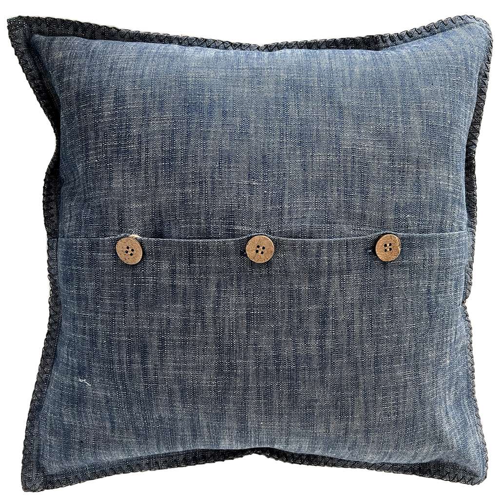 Kuddfodral Stitch Indigo Blue - 2