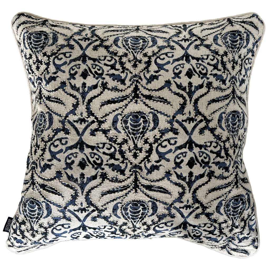 Kuddfodral Indigo Paisley