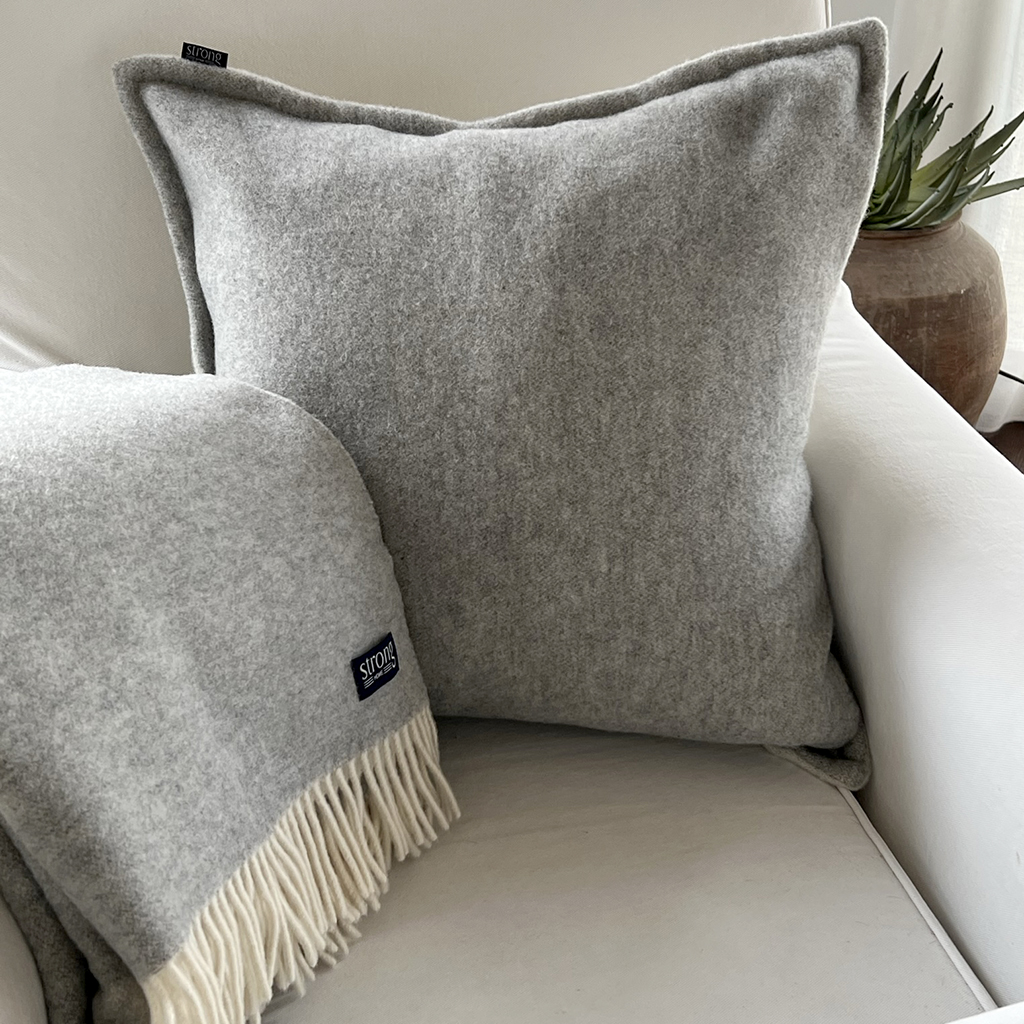Kuddfodral Twin Color Grey Melange (lammull) - 3