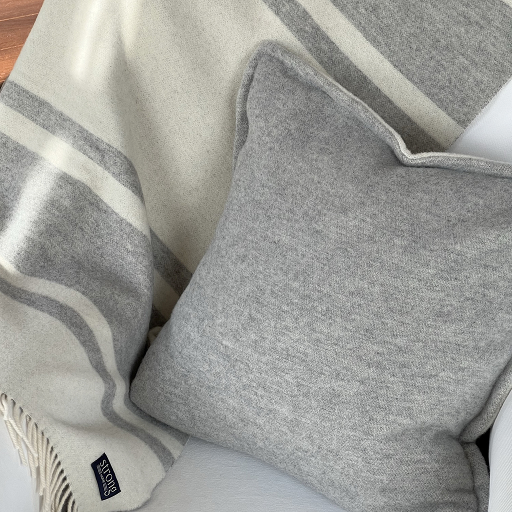 Kuddfodral Twin Color Grey Melange (lammull) - 2