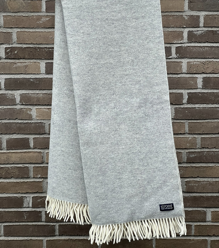 Pläd Twin Color Grey Melange (lammull)