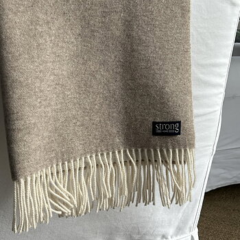 Pläd Twin Color Camel Melange (lammull)