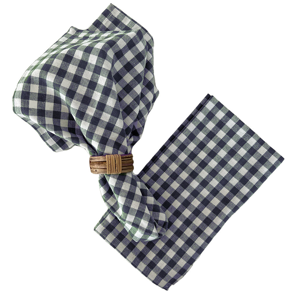 Servett Gingham Check Indigo Blue 2-pack
