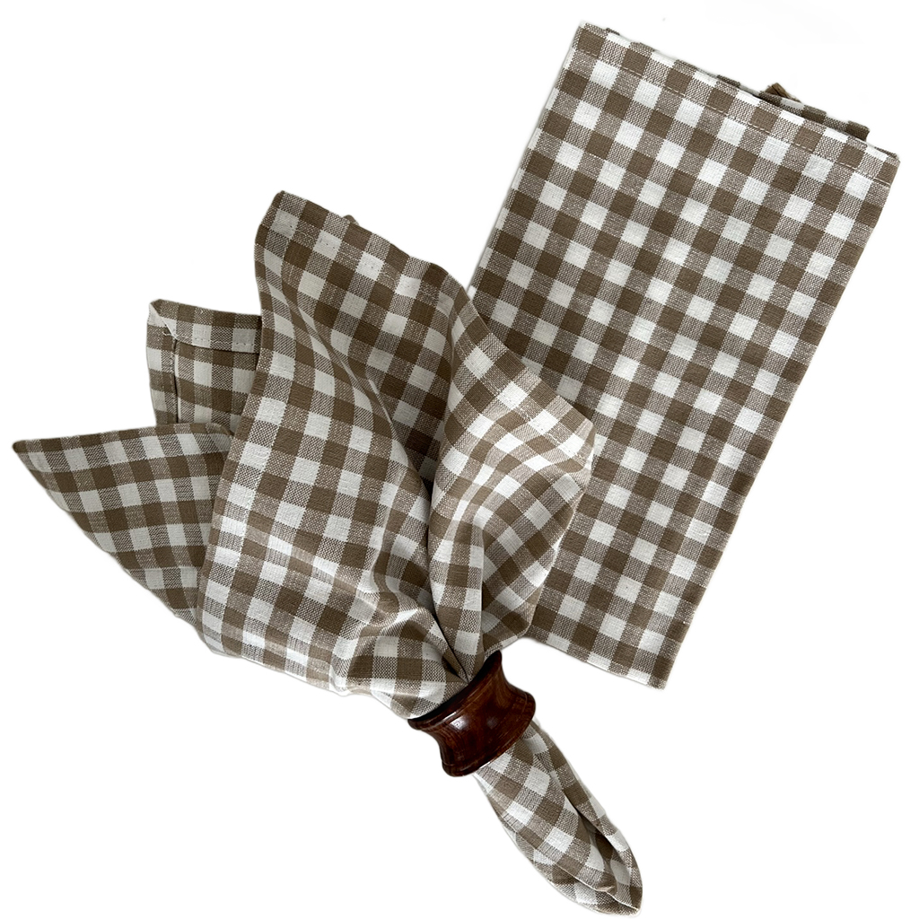 Servett Gingham Check Sand Beige 2-pack - 2