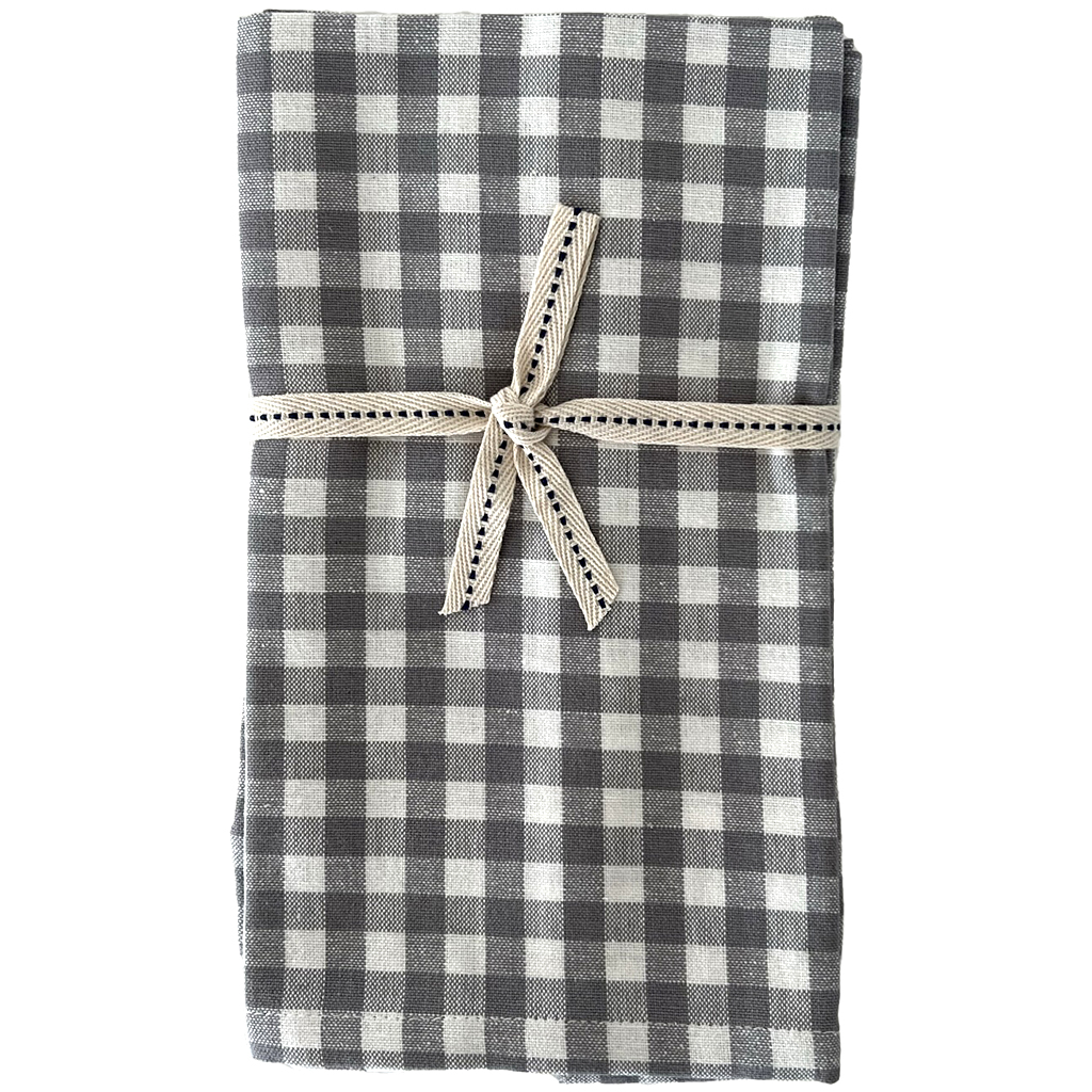 Servett Gingham Check Grey 2-pack