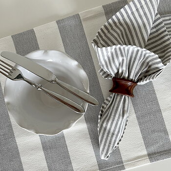Servett Banker Stripe Grey 2-pack