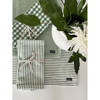 Bordstablett Stripe Oxford Grass Green