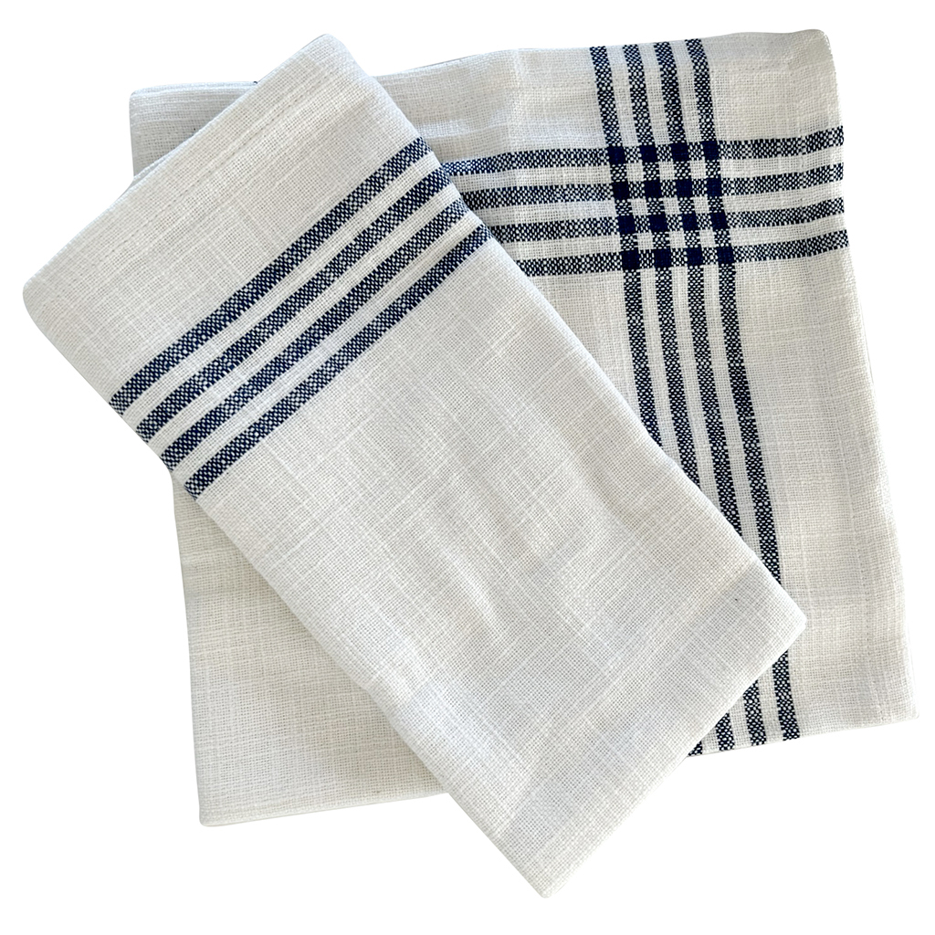 Servetter Classic Stripe Indigo Blue 2-pack