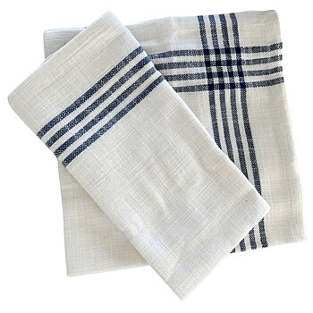 Servetter Classic Stripe Indigo Blue 2-pack