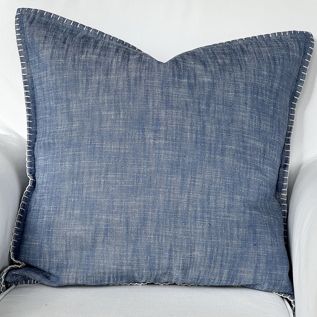 Kuddfodral Stitch Denim Blue