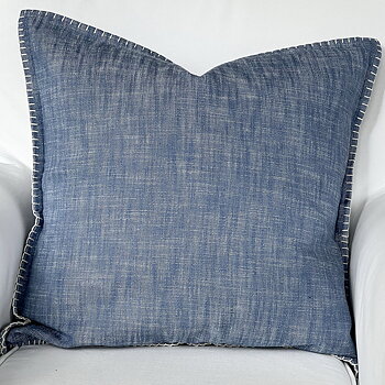 Kuddfodral Stitch Denim Blue