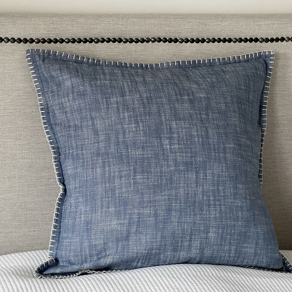 Kuddfodral Stitch Denim Blue - 2