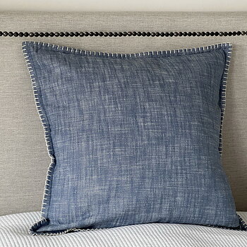 Kuddfodral Stitch Denim Blue