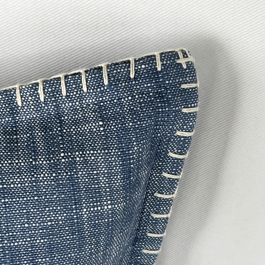 Kuddfodral Stitch Denim Blue - 3