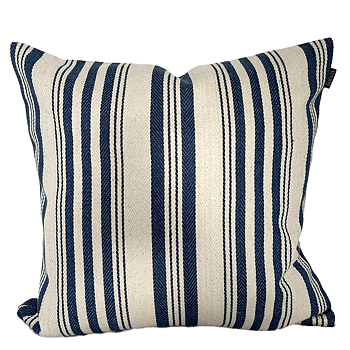 Ticket Stripe Cushion Cover - Night Blue