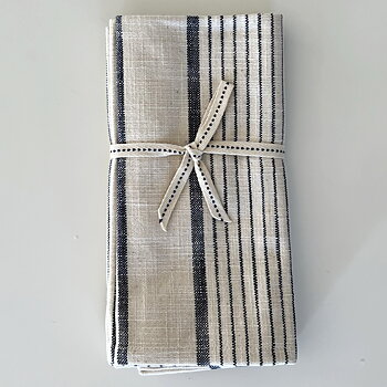 Servetter Ticket Stripe Indigo Blue 2-pack