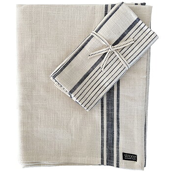 Servetter Ticket Stripe Indigo Blue 2-pack