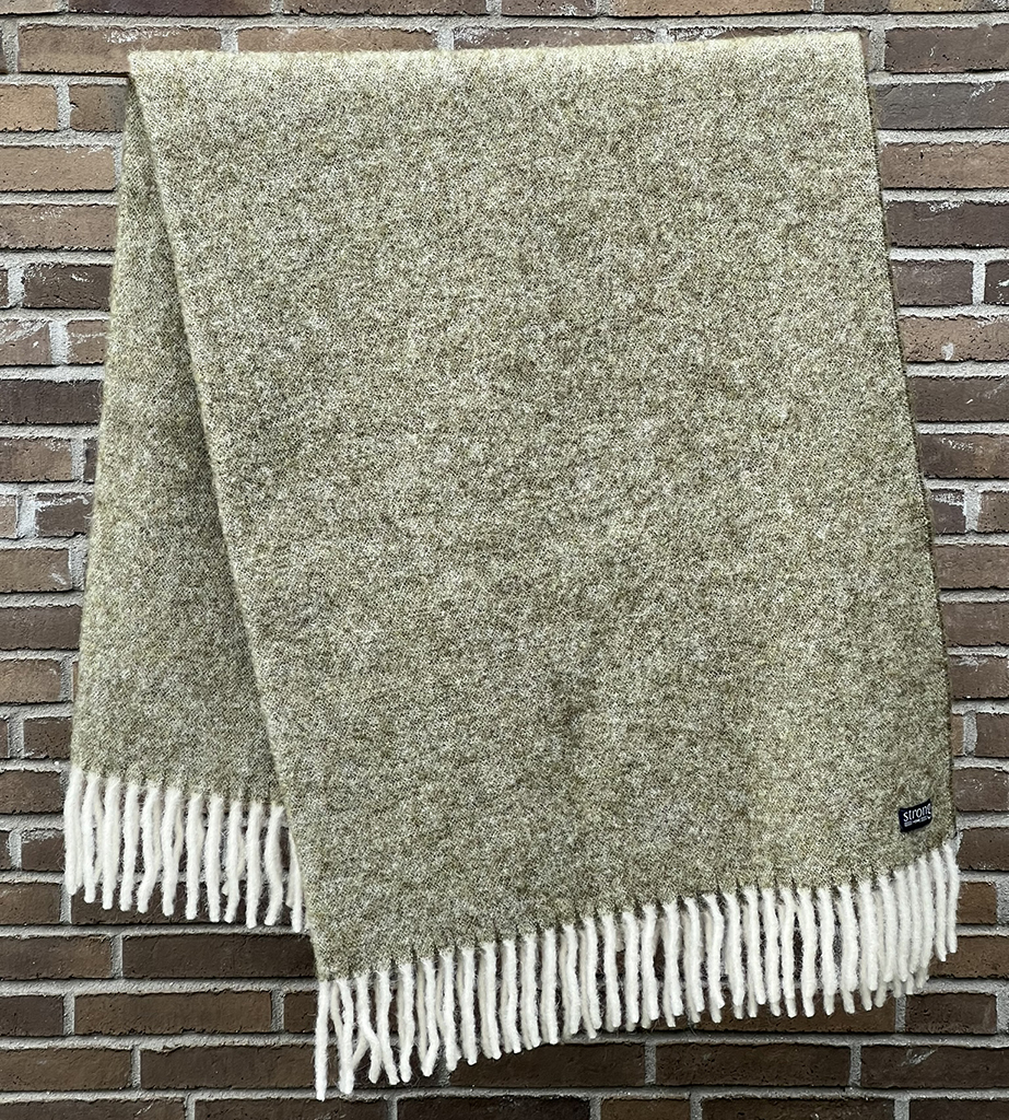 Chunky Pläd - Olive Melange - 3