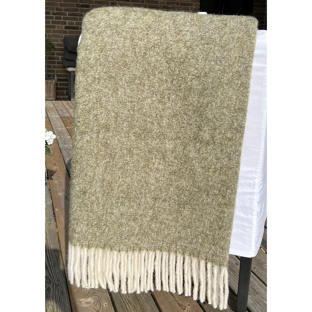 Chunky Pläd - Olive Melange - 2