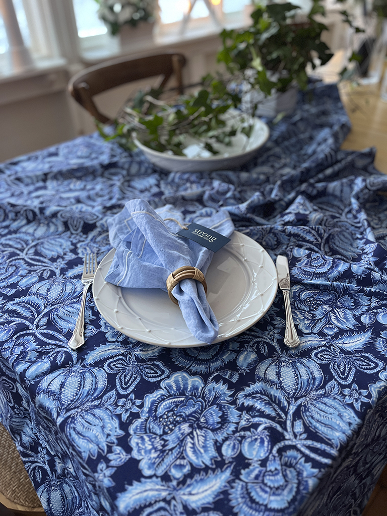 Servett Frame Linen Blend Napkin Sky Blue 2-pack - 3