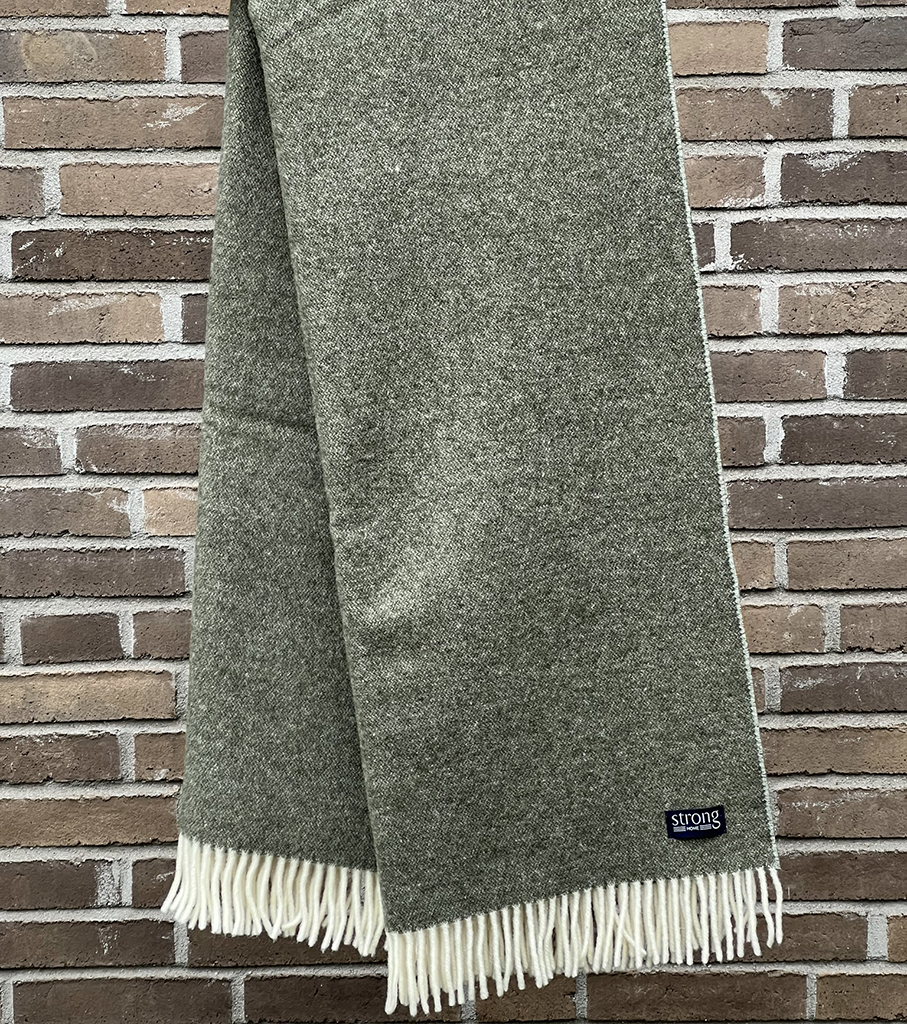 Pläd Twin Color Green Melange (lammull)