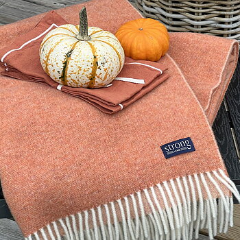 Pläd Twin Color Pumpkin Melange (lammull)