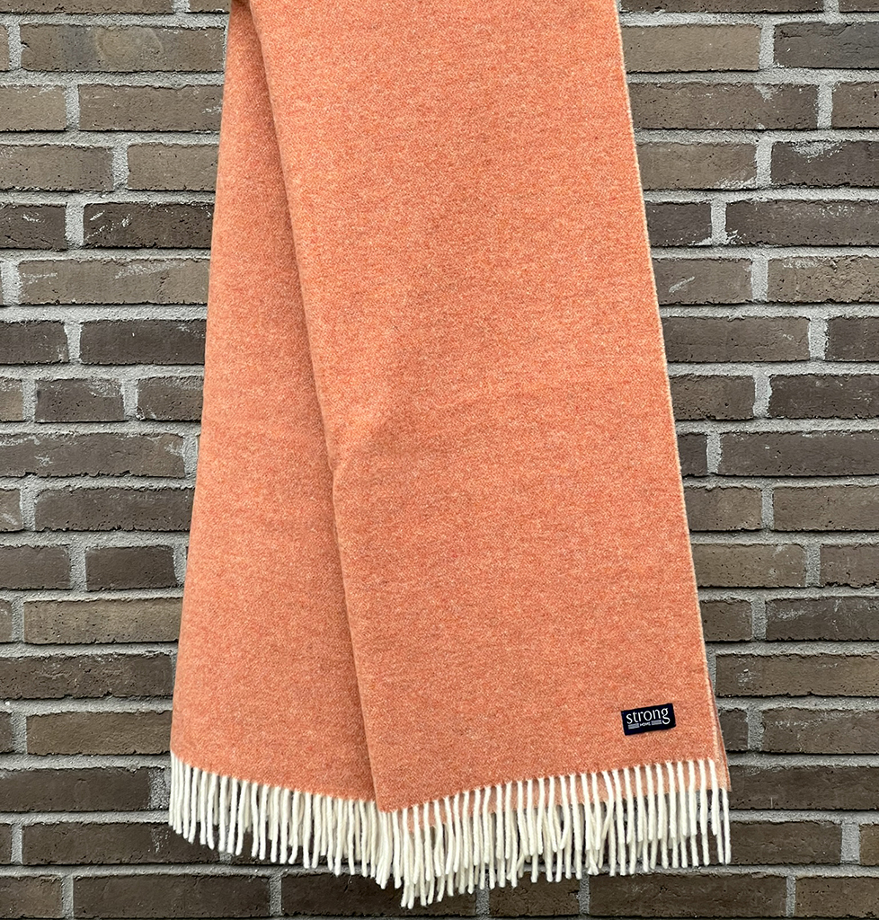 Pläd Twin Color Pumpkin Melange (lammull) - 2
