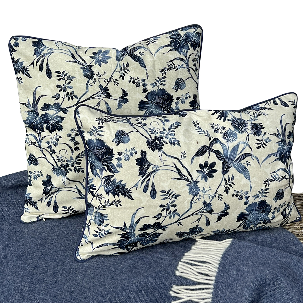 Pläd Twin Color Indigo Melange (lammull) - 2