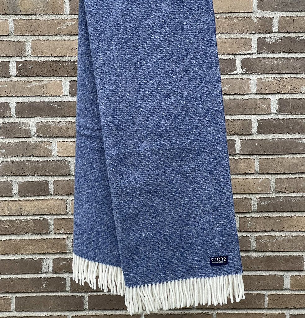 Pläd Twin Color Indigo Melange (lammull)