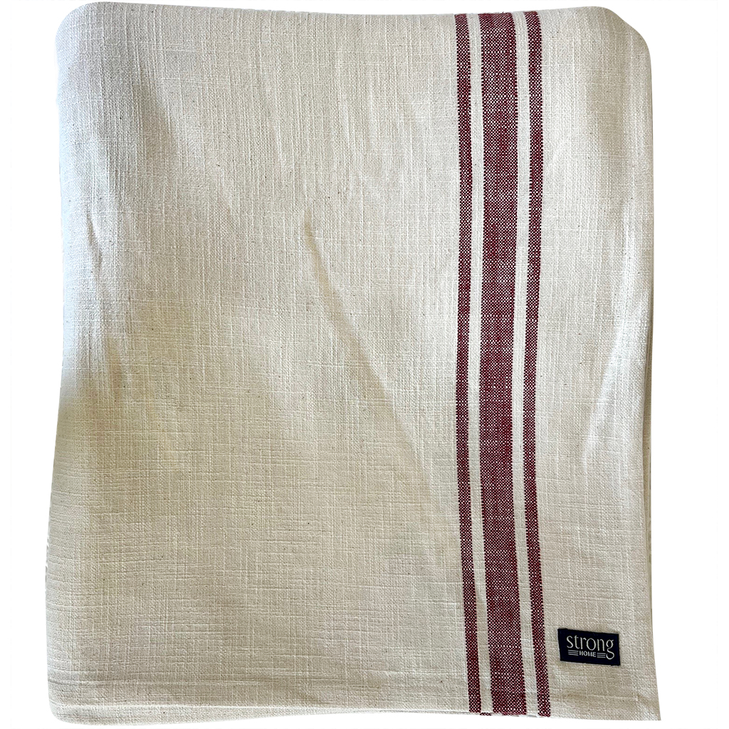 Duk Ticket Stripe Wine Red 150x270 cm