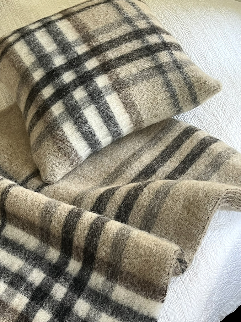 Chunky Classic Check Camel Melange kuddfodral - 3