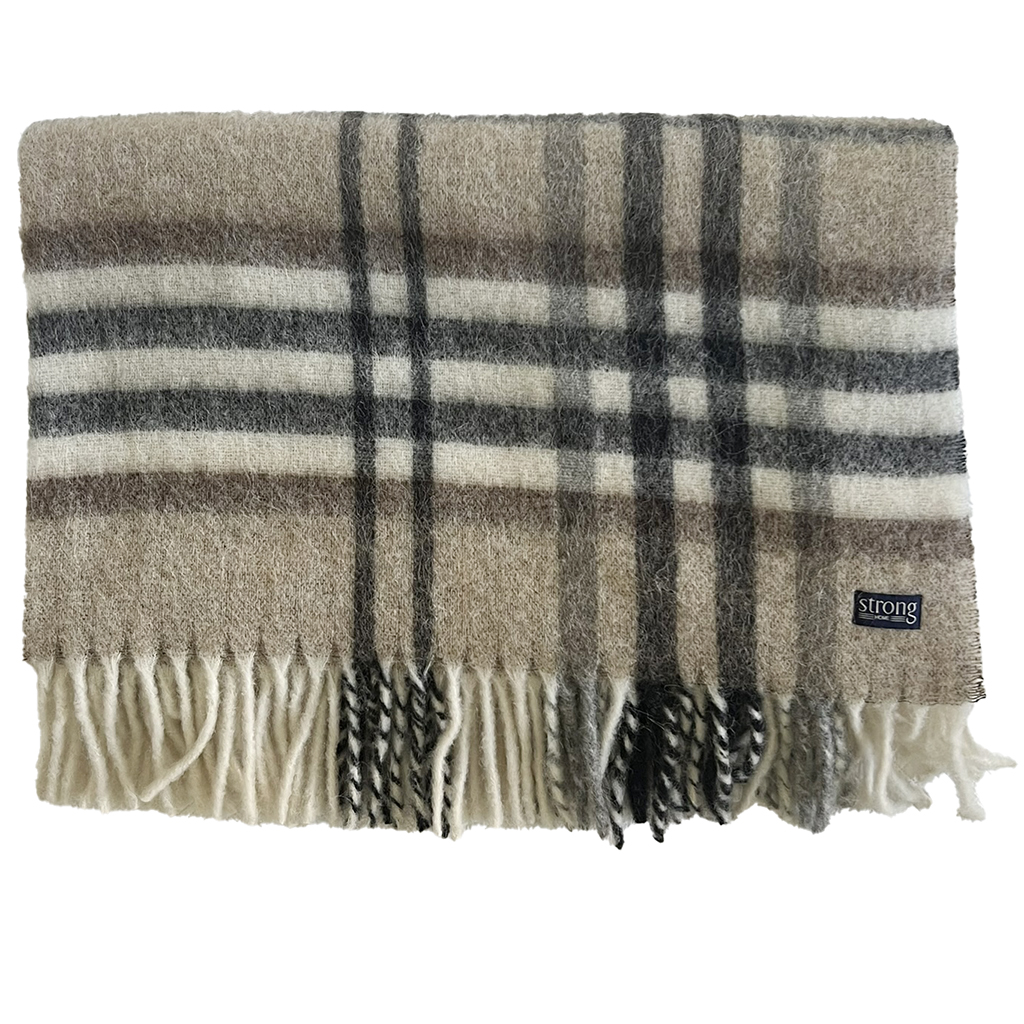 Chunky Classic Check pläd - Camel - 3