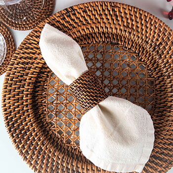 Servettring i brun rotting 4-pack