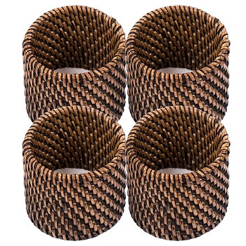 Servettring i brun rotting 4-pack