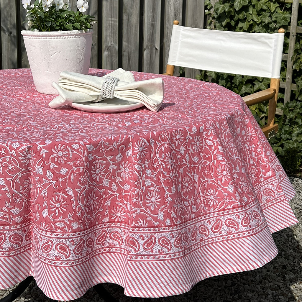 Bomullsduk Margerita Summer Red 150x350 cm - 5